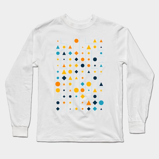 Amazing Geometric Animated Pattern #12 Long Sleeve T-Shirt by Trendy-Now